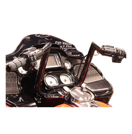 12" Black Road Glide Handlebars,1.5" Diameter (2015-23)