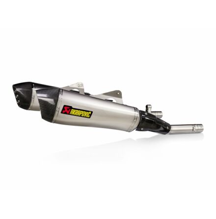 Slip-On Line Dual Muffler Titanium Carbon End Cap