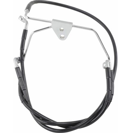 Front Brake Line Black Vinyl Coated Stainless Steel Extended 10&quot;