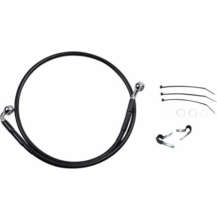 Front Brake Line Black Vinyl Coated Stainless Steel