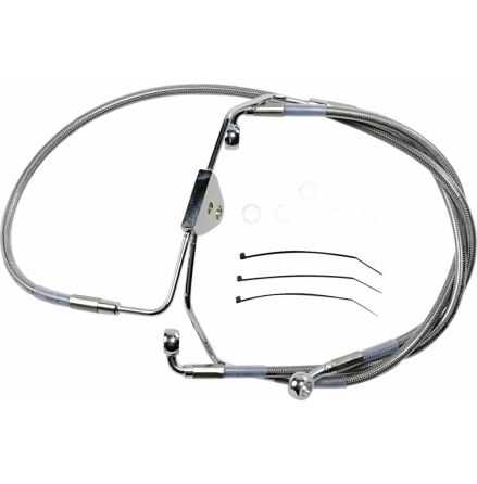 Front Brake Line Stainless Steel Extended 4"