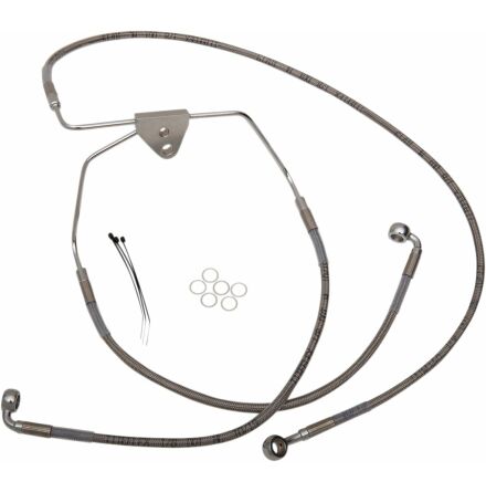 Front Brake Line Stainless Steel Extended 8"