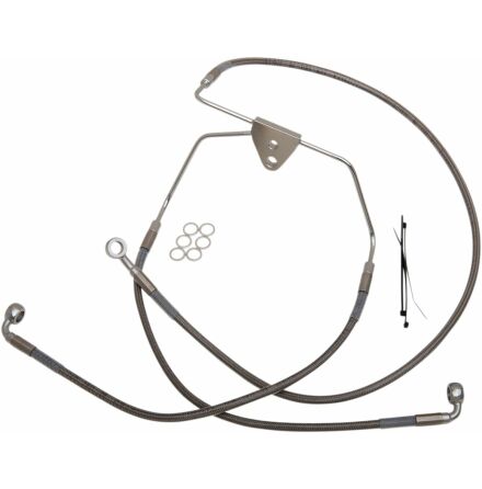 Front Brake Line Stainless Steel Extended 10"