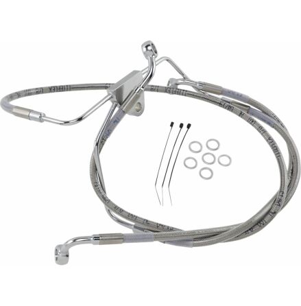 Front Brake Line Stainless Steel Extended 6&quot;