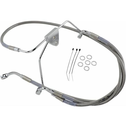 Front Brake Line Stainless Steel Extended 8&quot;