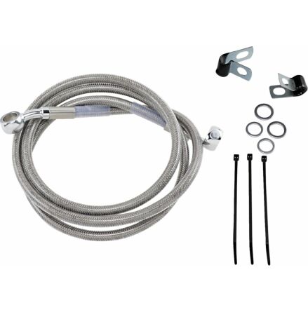Front Brake Line Stainless Steel Extended 4&quot;