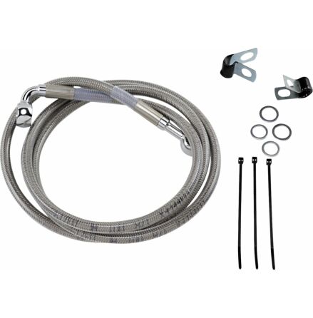 Front Brake Line Stainless Steel Extended 4&quot;