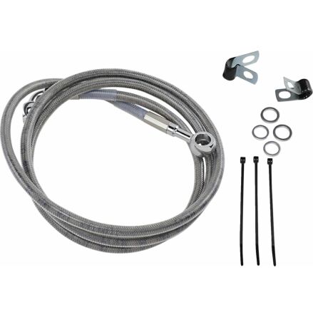 Front Brake Line Stainless Steel Extended 8&quot;