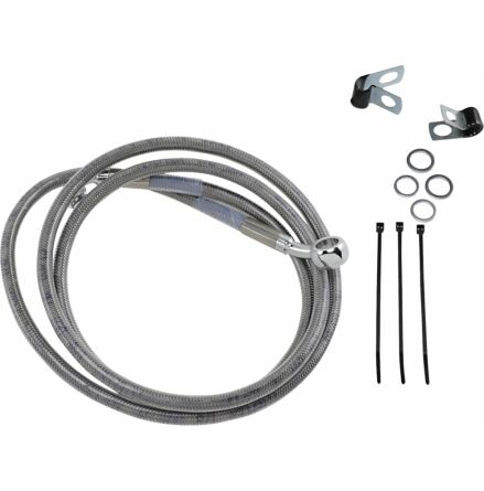 Front Brake Line Stainless Steel Extended 10&quot;