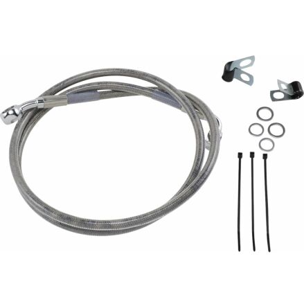 Front Brake Line Stainless Steel Extended 2&quot;