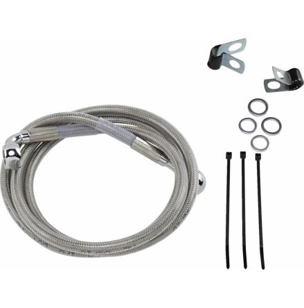 Front Brake Line Stainless Steel Extended 4&quot;