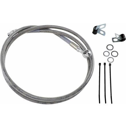 Front Brake Line Stainless Steel Extended 8&quot;