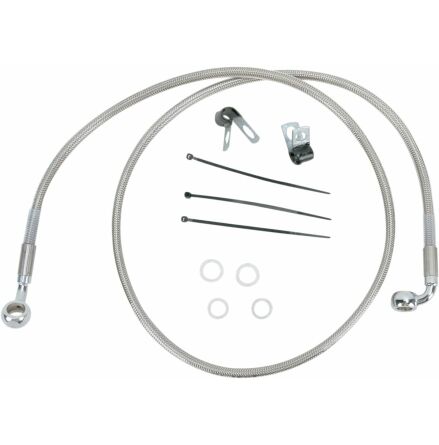 Front Brake Line Stainless Steel Extended 8"