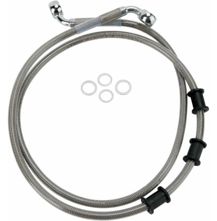 Front Brake Line Stainless Steel Extended 10"