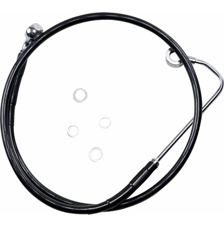 Brake Line Stainess Steel Black Coated Front/Upper Extended +10"
