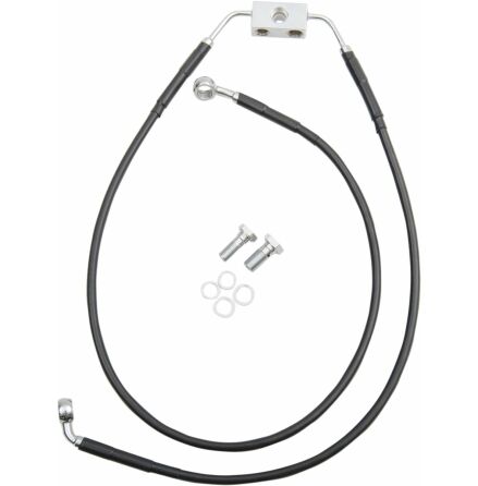 Brake Line Stainess Steel Black Coated Front/Upper/Lower Extended +6"