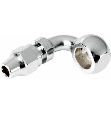 Universal Brake Line Fitting 3/8"/10Mm-Banjo 90° Chrome