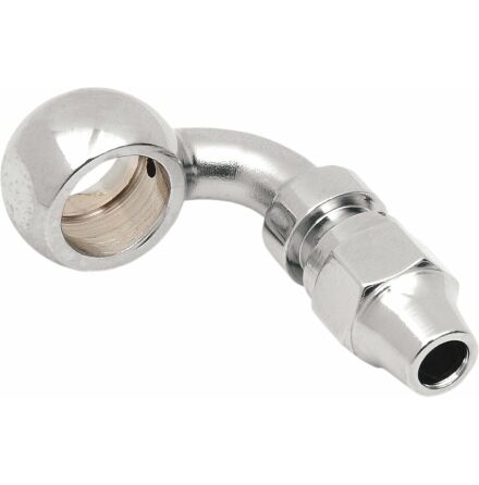 Universal Brake Line Fitting 7/16"-Banjo 90° Chrome