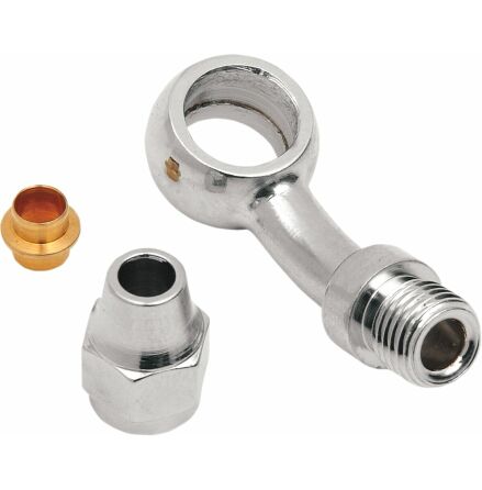 Universal Brake Line Fitting 7/16"-Banjo 35° Chrome