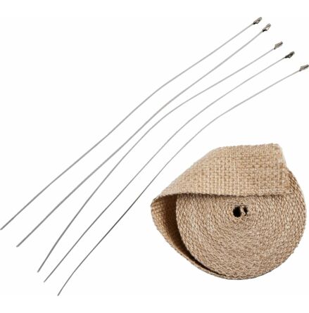 Exhaust Heat Wrap 2&quot; X 25&#39; Tan W/ Tie