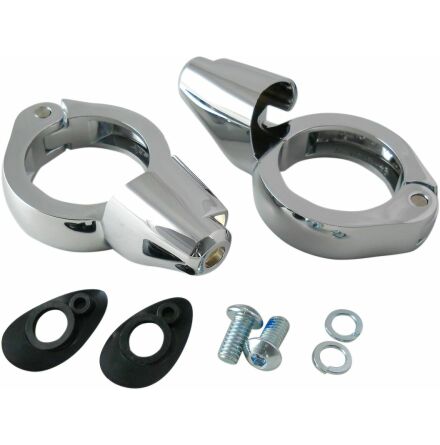 Turn Signal Fork Clamps 49Mm Chrome