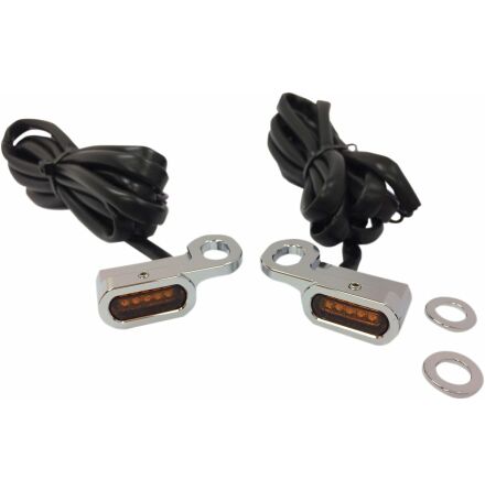 Lights Marker Handlebar Chrome/Amber Led