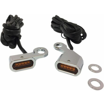 Lights Marker Handlebar Chrome/Amber Led