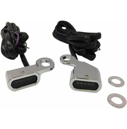 Lights Marker Handlebar Chrome/Smoke Led