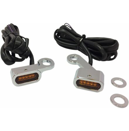 Lights Marker Handlebar Chrome/Amber Led