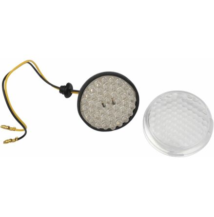 Led Turn Signal Conversion Deuce-Style Amber Single-Function Rear Clear Honeycomb Lens
