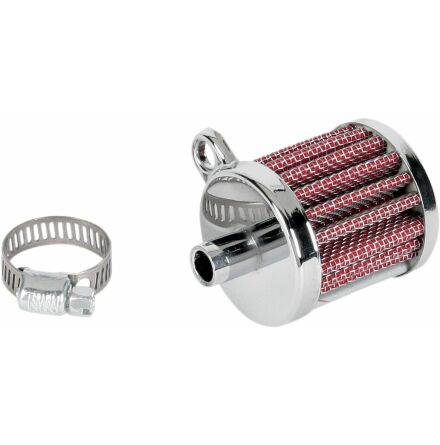Mini Crankcase Vent Filter 1.5&quot; Chrome