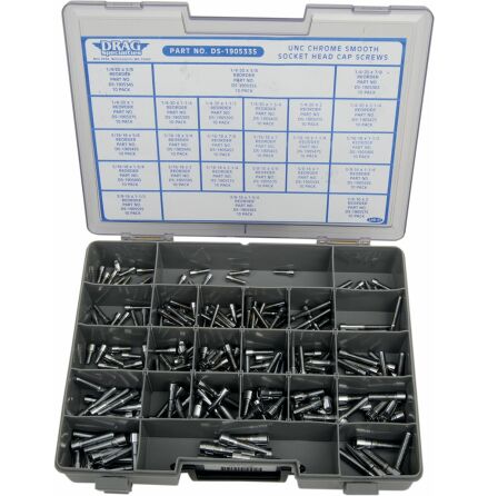 Socket-Head Bolt Assortment Unc Smooth Chrome