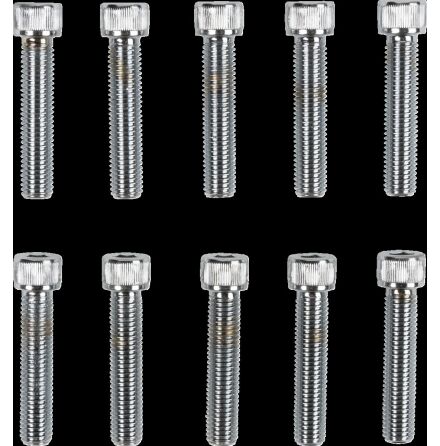 Socket-Head Bolt 1/4-28X1.25 Knurled Chrome