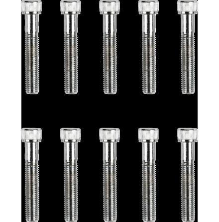 Socket-Head Bolt 1/4-28X1.5 Knurled Chrome