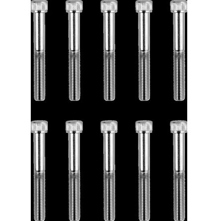 Socket-Head Bolt 1/4-28X2 Knurled Chrome