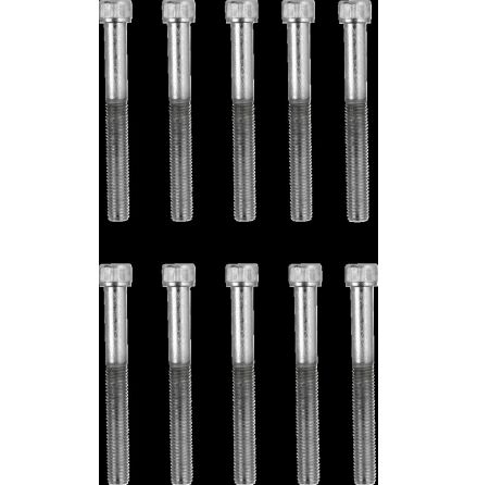 Socket-Head Bolt 1/4-28X2.25 Knurled Chrome