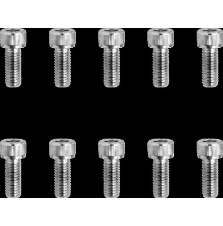 Socket-Head Bolt 10-32X0.5 Knurled Chrome