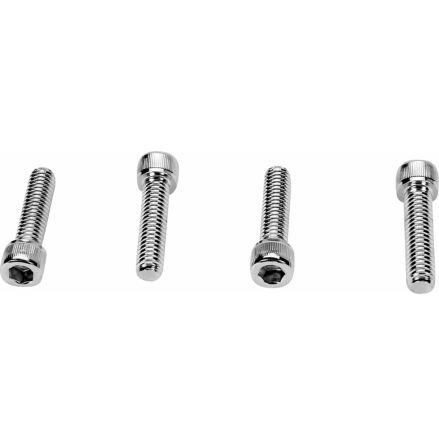 Chrome Socket-Head Handlebar Clamp Bolt Kit Knurled