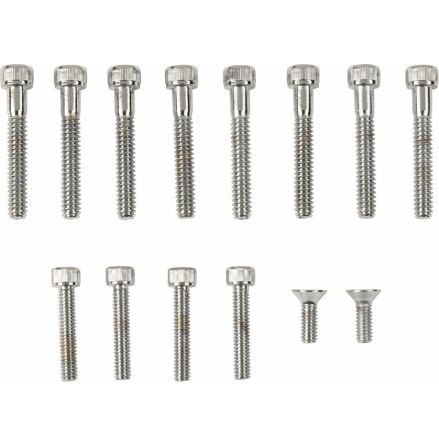 Chrome Socket-Head Handlebar Lever Mount/Master Cylinder Cover Bolt Kit Knurled Hd 81