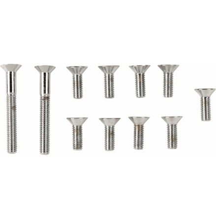 Chrome Socket-Head Transmission Top Cover Bolt Kit Knurled
