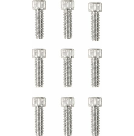 Chrome Socket-Head Kicker Cover Bolt Kit Knurled