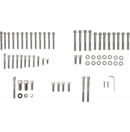 Chrome Socket-Head Motor Bolt Kit Knurled