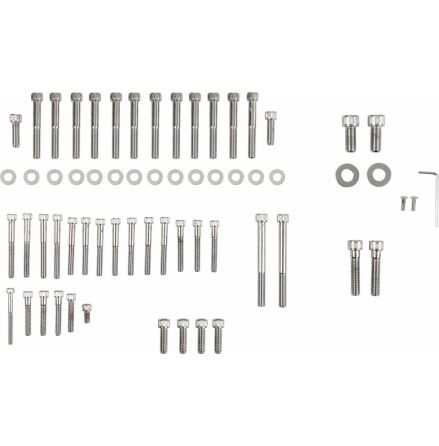 Chrome Socket-Head Motor Bolt Kit Knurled