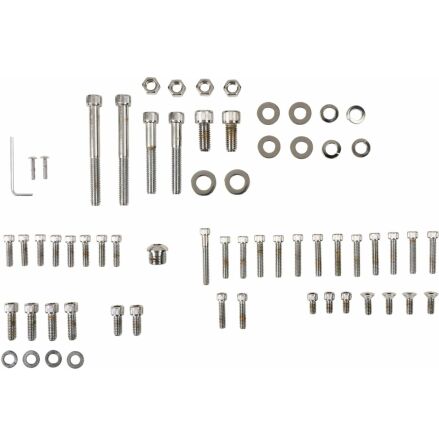 Chrome Socket-Head Motor Bolt Kit Knurled