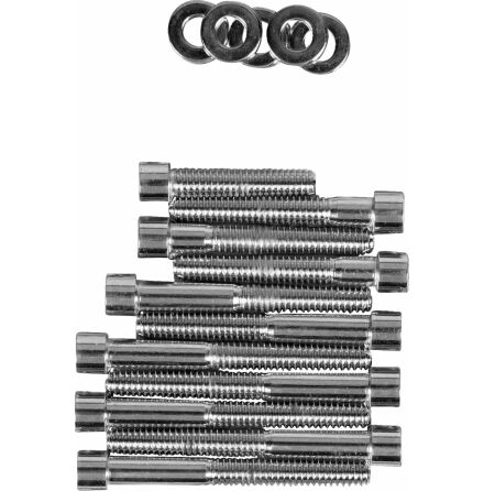 Chrome Socket-Head Cam Cover Bolt Kit Smooth