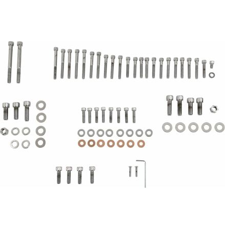 Chrome Socket-Head Motor Bolt Kit Knurled