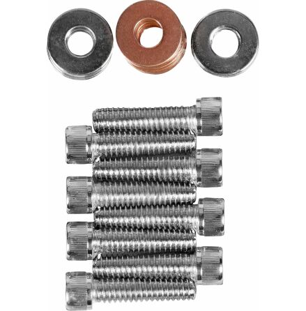 Chrome Socket-Head Rocker Box Mount Bolt Kit W/ Washer Knurled