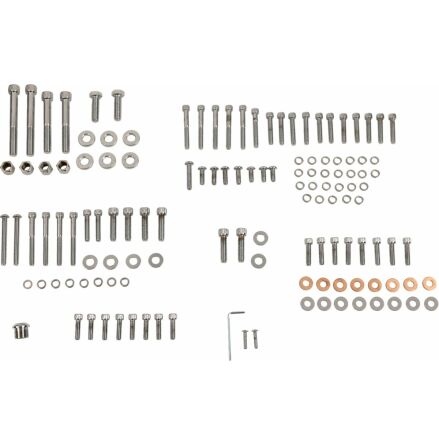 Chrome Socket-Head Motor Bolt Kit Knurled