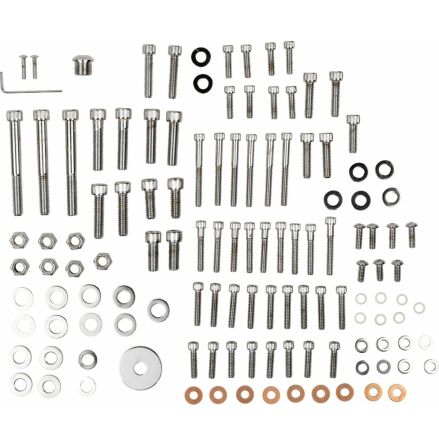 Chrome Socket-Head Motor Bolt Kit Knurled