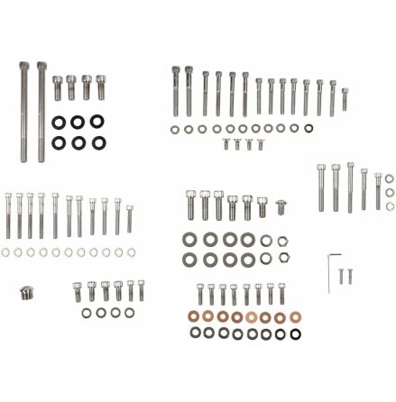 Chrome Socket-Head Motor Bolt Kit Knurled